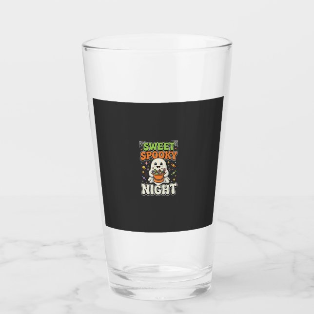 Halloween Candy Haunt Night Glass (Front)