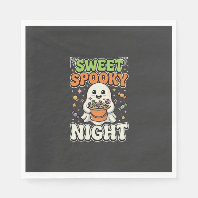 Halloween Candy Haunt Night Napkin (Front)