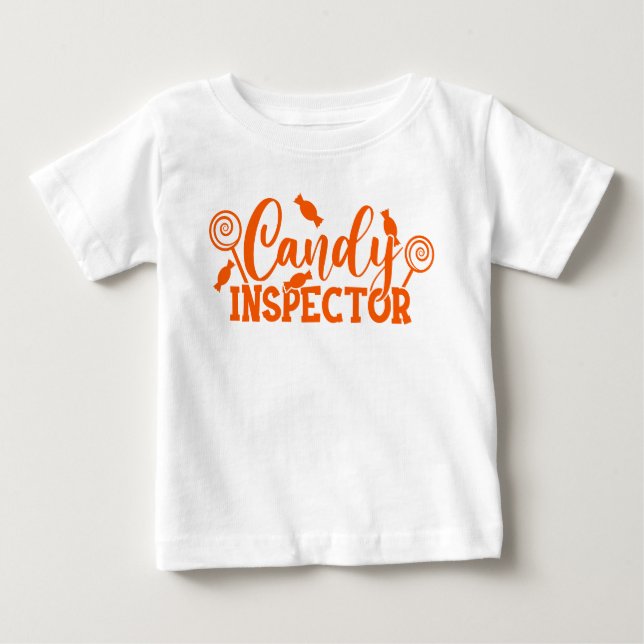 Halloween Candy Inspector Baby T-Shirt (Front)