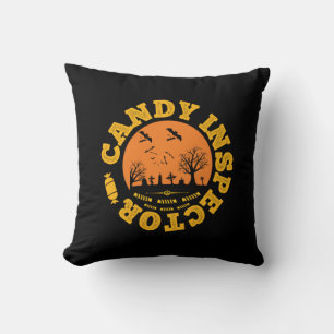 Halloween Candy Inspector Birthday Cushion
