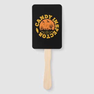 Halloween Candy Inspector Birthday Hand Fan