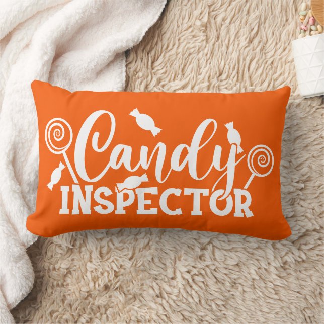 Halloween Candy Inspector Lumbar Cushion (Blanket)