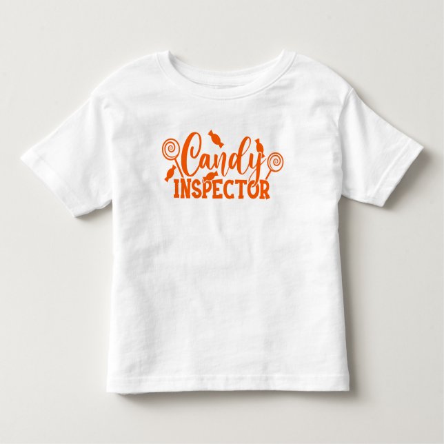 Halloween Candy Inspector Toddler T-Shirt (Front)
