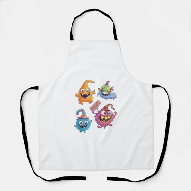 Halloween Candy Monster Parade Apron (Front)