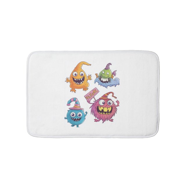 Halloween Candy Monster Parade Bath Mat (Front)