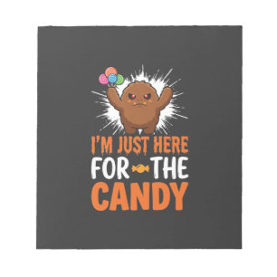Halloween Candy Monster Quote Design Notepad