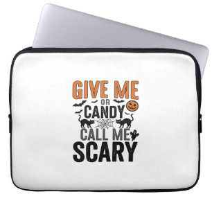Halloween Candy or Call Me Scary Vintage Graphic_1 Laptop Sleeve