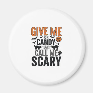 Halloween Candy or Call Me Scary Vintage Graphic_1 Magnet