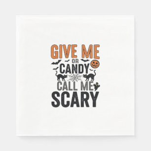 Halloween Candy or Call Me Scary Vintage Graphic_1 Napkin