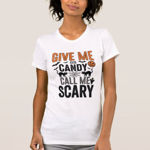 Halloween Candy or Call Me Scary Vintage Graphic_1 T-Shirt