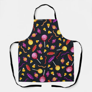 Halloween candy pattern apron