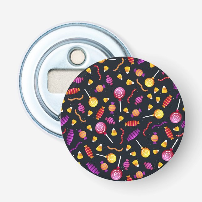 Halloween candy pattern bottle opener (Front)