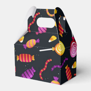 Halloween candy pattern favour box