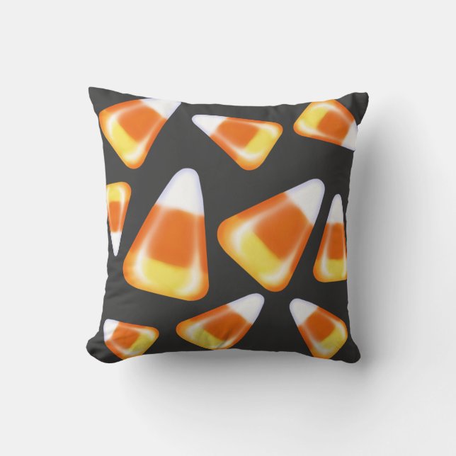 Halloween candy pattern, fun candy corn treats  cushion (Front)
