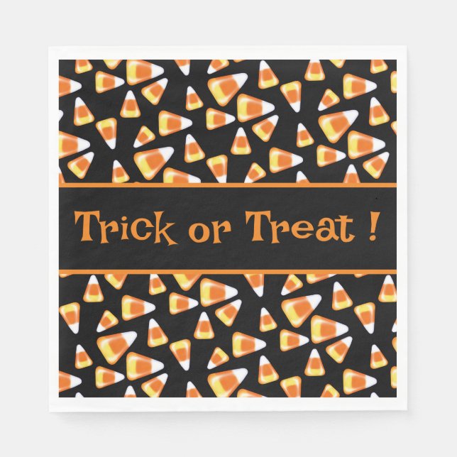 Halloween candy pattern, fun candy corn treats   napkin (Front)