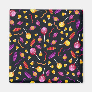 Halloween candy pattern magnet