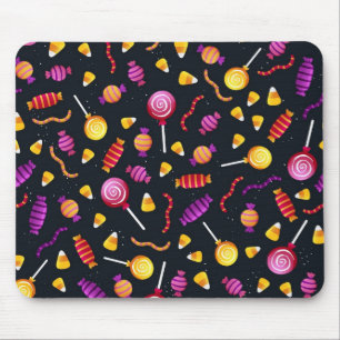 Halloween candy pattern mouse pad