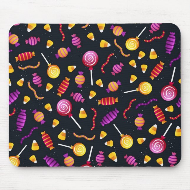Halloween candy pattern mouse pad (Front)