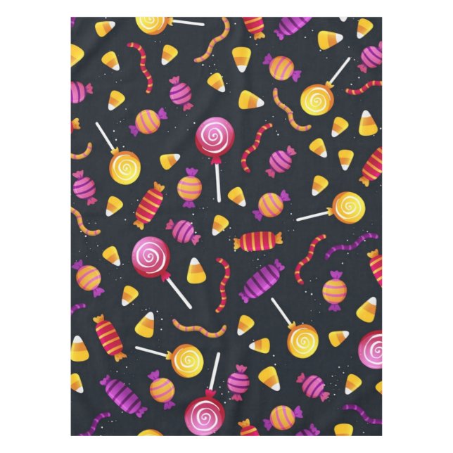 Halloween candy pattern tablecloth (Front)
