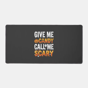 Halloween Candy Scary Ghost Design_1 Desk Mat