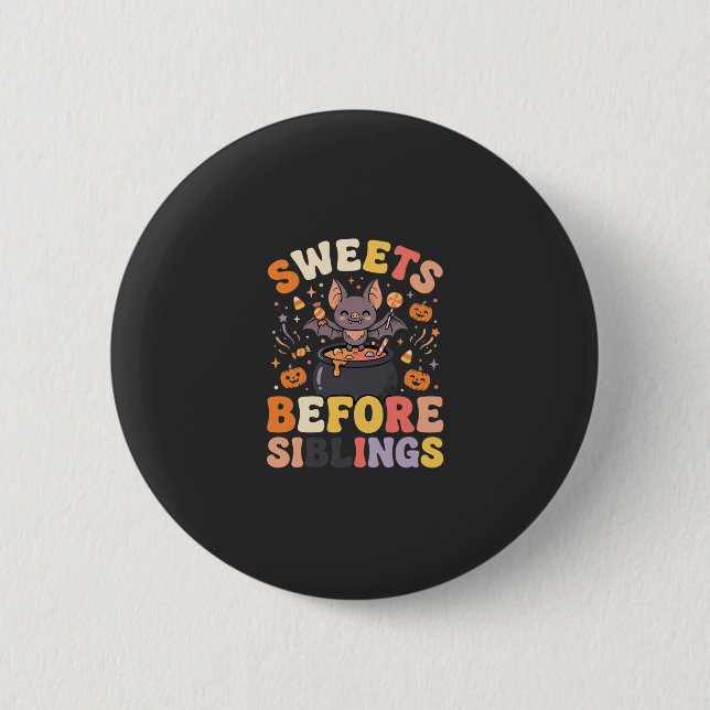 Halloween Candy Sibling Swap 6 Cm Round Badge (Front)