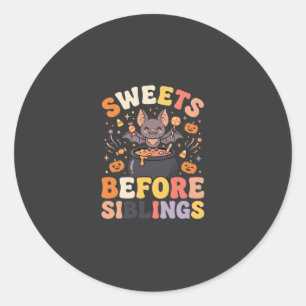 Halloween Candy Sibling Swap Classic Round Sticker