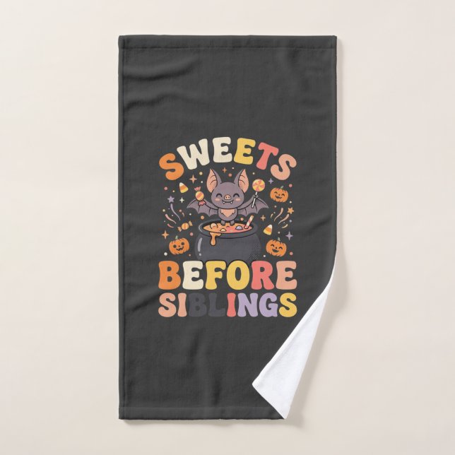 Halloween Candy Sibling Swap Hand Towel (Hand Towel)