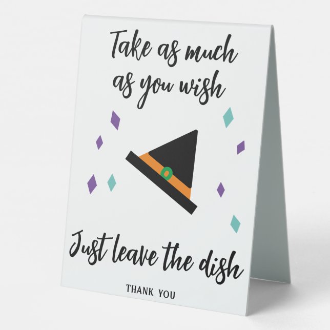 Halloween Candy Sign Leave Bowl (Back)