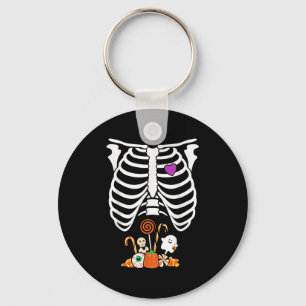 Halloween Candy Skeleton Rib Cage X-ray Funny  Key Ring