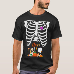 Halloween Candy Skeleton Rib Cage X-Ray Funny T-Shirt
