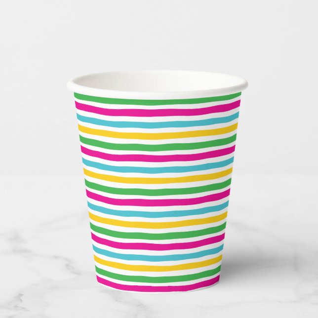 Halloween Candy Striped Cute Funky Customisable   Paper Cups (Front)