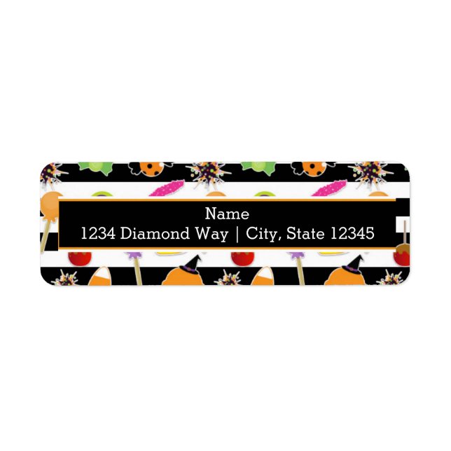Halloween Candy & Sweets Address Return Label Return Address Label (Front)