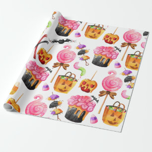 Halloween Candy Sweets Spooky Wrapping Paper