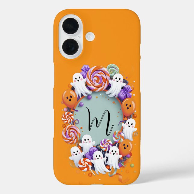 Halloween Candy Wreath with Ghosts Case-Mate iPhone Case (Back)