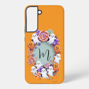 Halloween Candy Wreath with Ghosts Samsung Galaxy Case