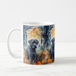 Halloween Cane Corso With Pumpkins Scary Coffee Mug