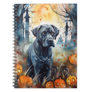 Halloween Cane Corso With Pumpkins Scary Notebook