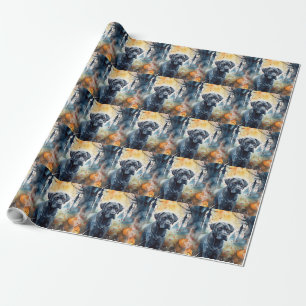 Halloween Cane Corso With Pumpkins Scary Wrapping Paper