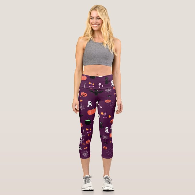 Halloween Capri Leggings (Front)