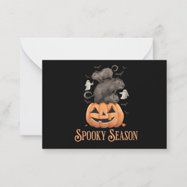 Halloween Capybara Card (Front)