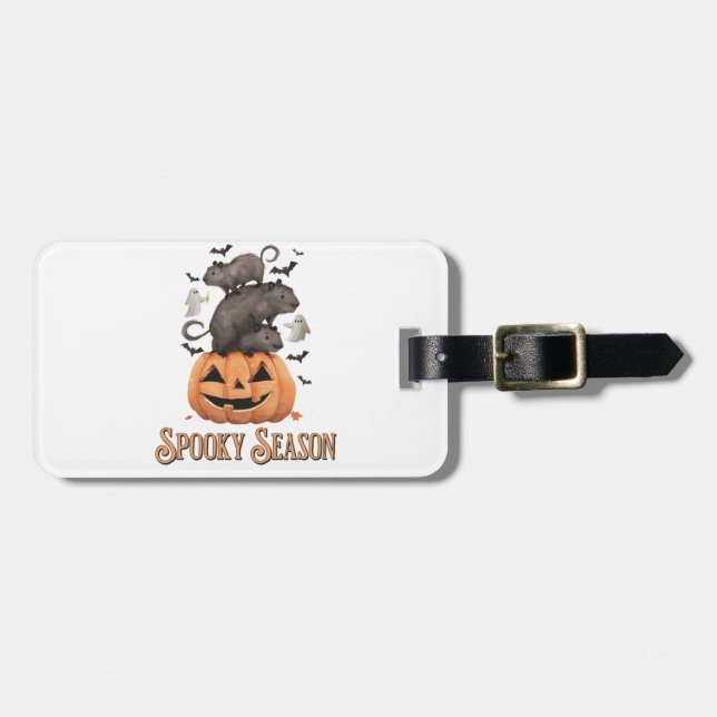 Halloween Capybara Luggage Tag (Front Horizontal)