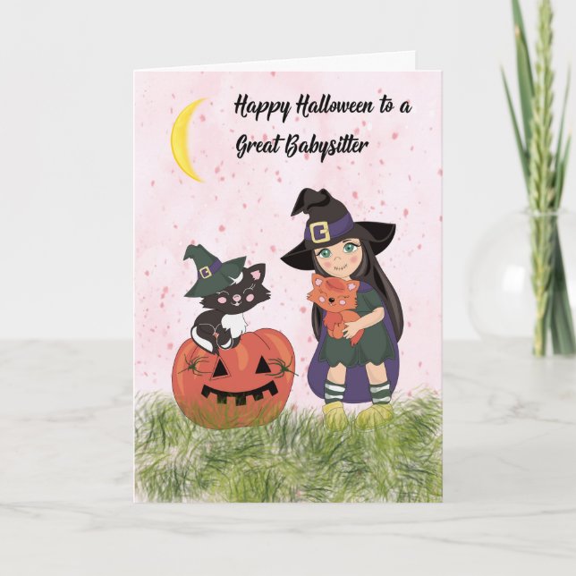 Halloween Card for Babysitter (Front)