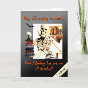 Halloween Card for Friend, Skeleton Bones Humour