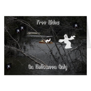 Halloween Card, Free Rides on Spooky Lake