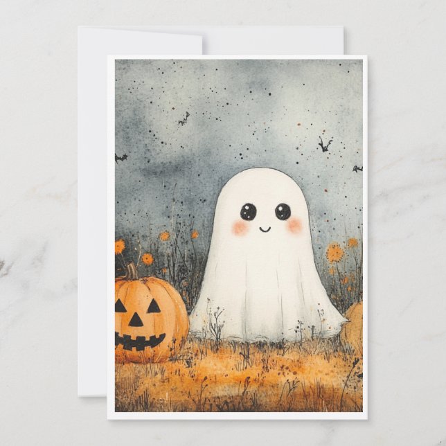 Halloween card ghost  (Front)
