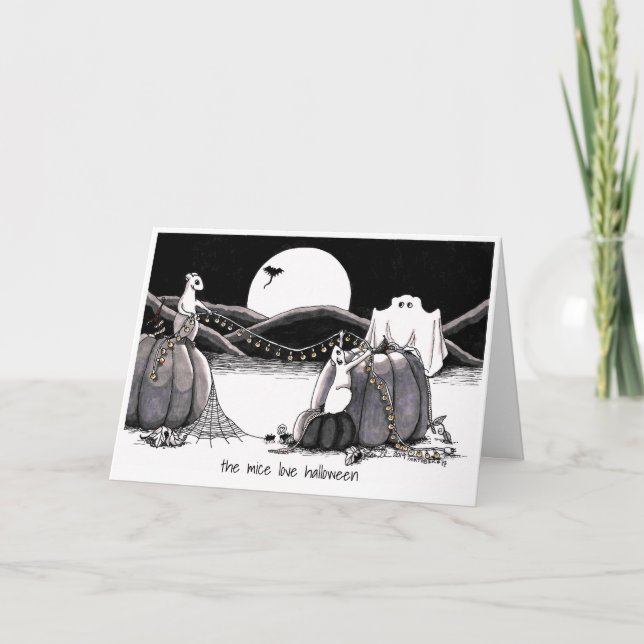 Halloween card: The Mice Love Halloween Card (Front)