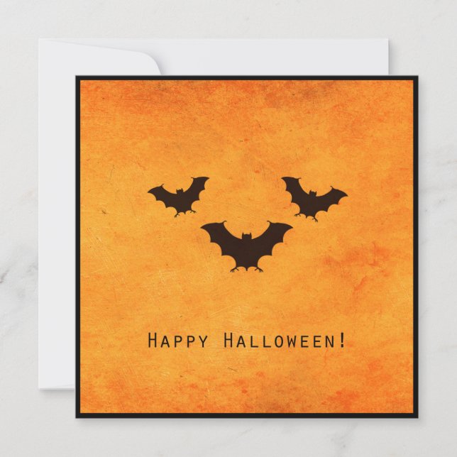 Halloween card with scary bats (Front)