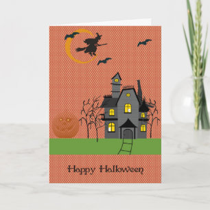 Halloween Card with Spooky House