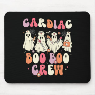 Halloween Cardiac Boo Crew Nurse Ghost Cute Health Mouse Pad