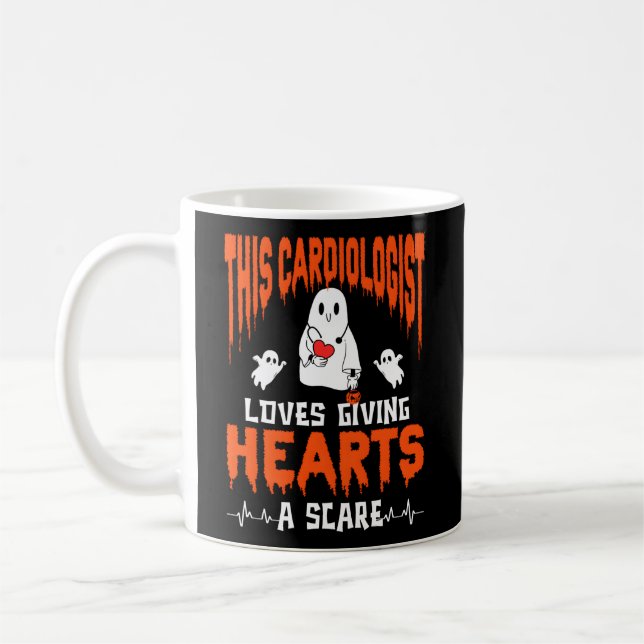 Halloween Cardiology Cardiologist Cardiac Doctor N Coffee Mug (Left)